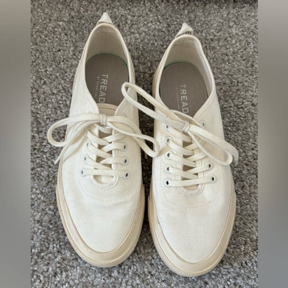 Everlane Ivory Canvas Sneakers